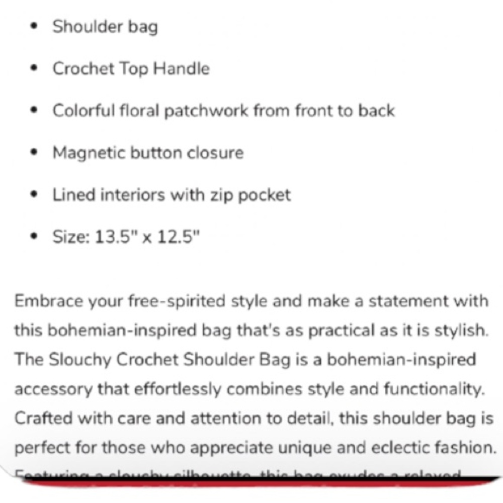 AMERICA & BEYOND • The Ultimate Slouchy Crochet Shoulder Bag - Picture 4 of 4